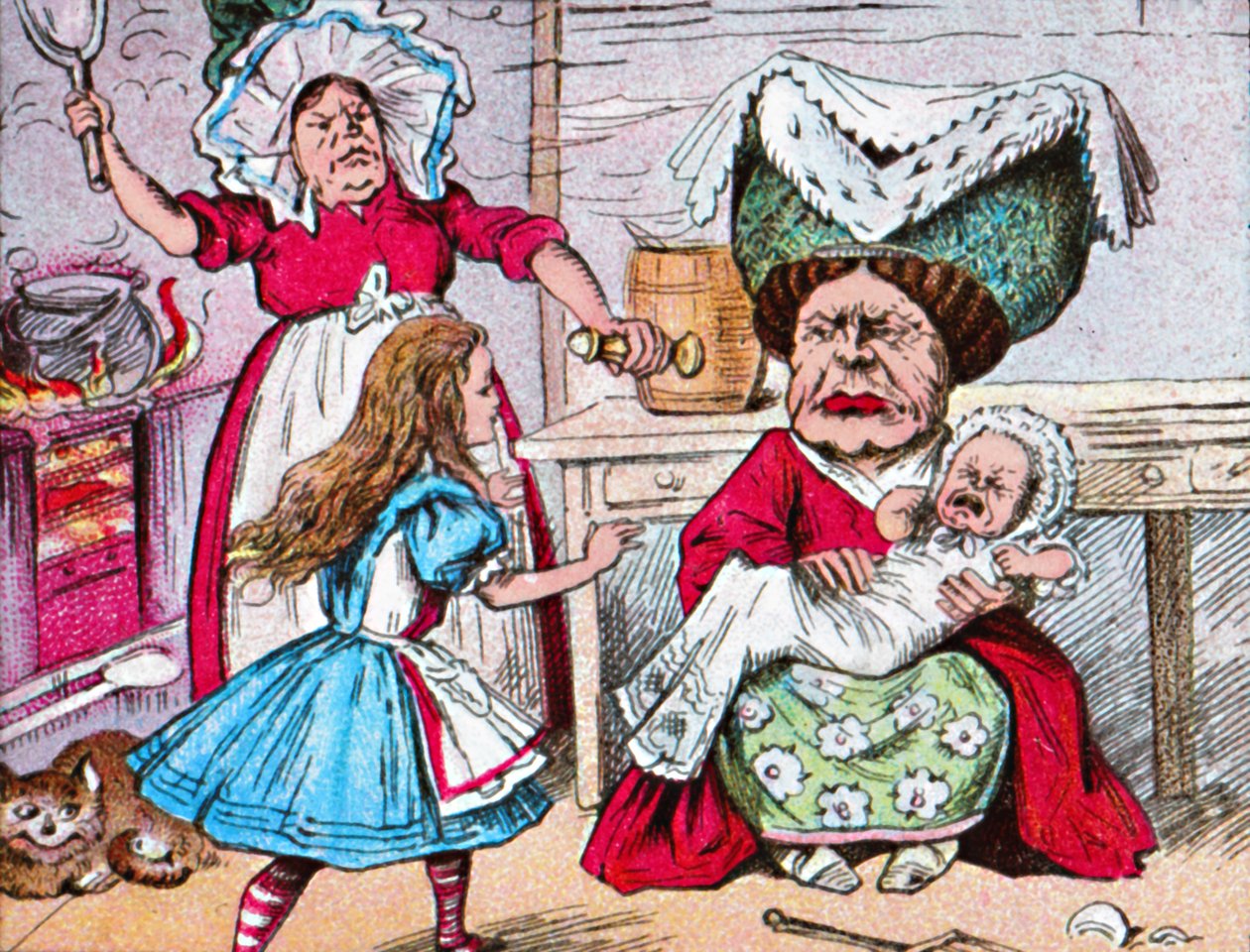 Alice, hertuginden og babyen, c1910 af John Tenniel