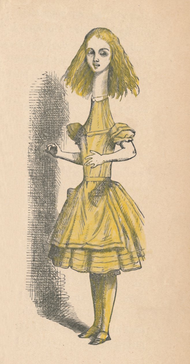 Alice med en lang hals, 1889 af John Tenniel
