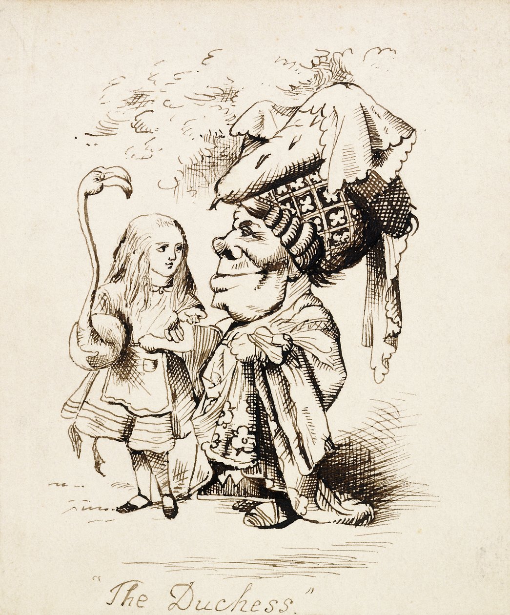 Hertuginden, ca. 1865 (pen og brunt blæk) af John Tenniel