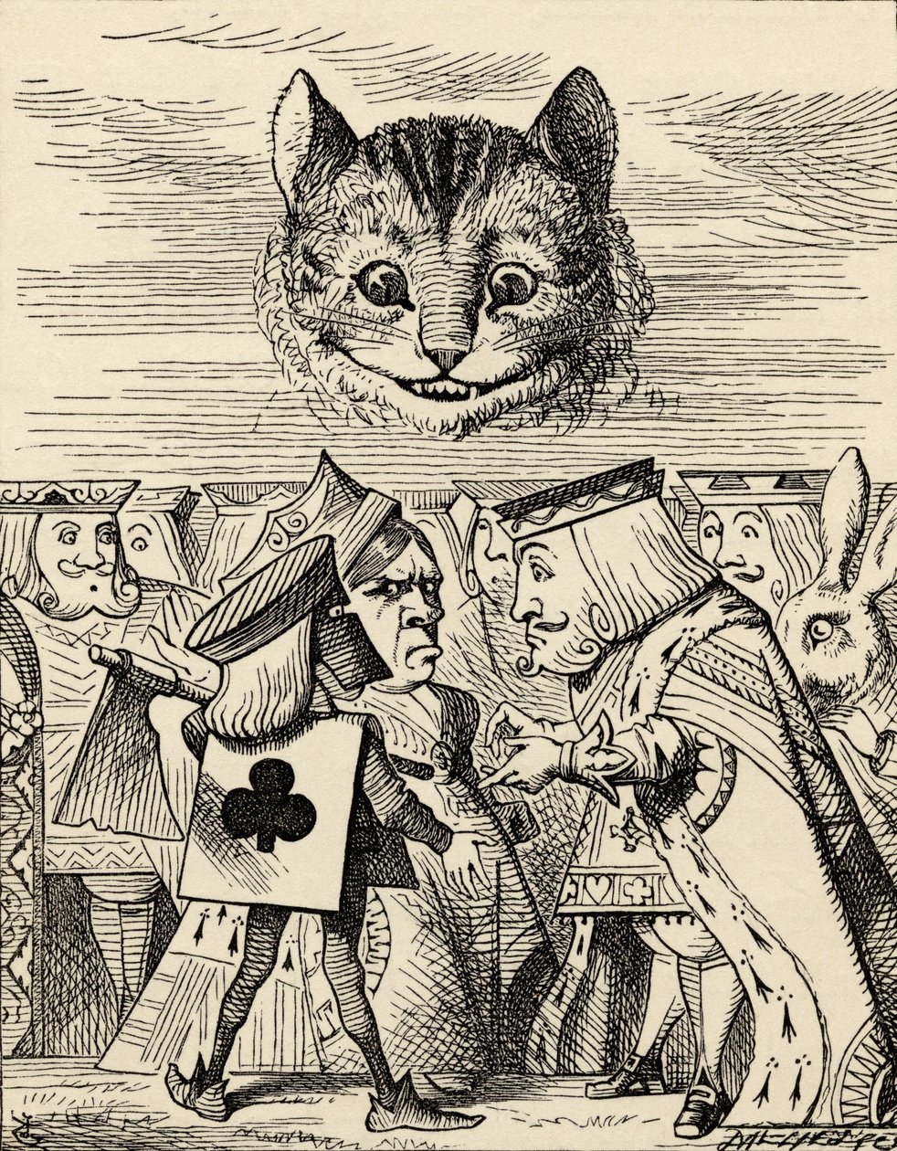 The King of Hearts argumenter with the Executioner, fra 