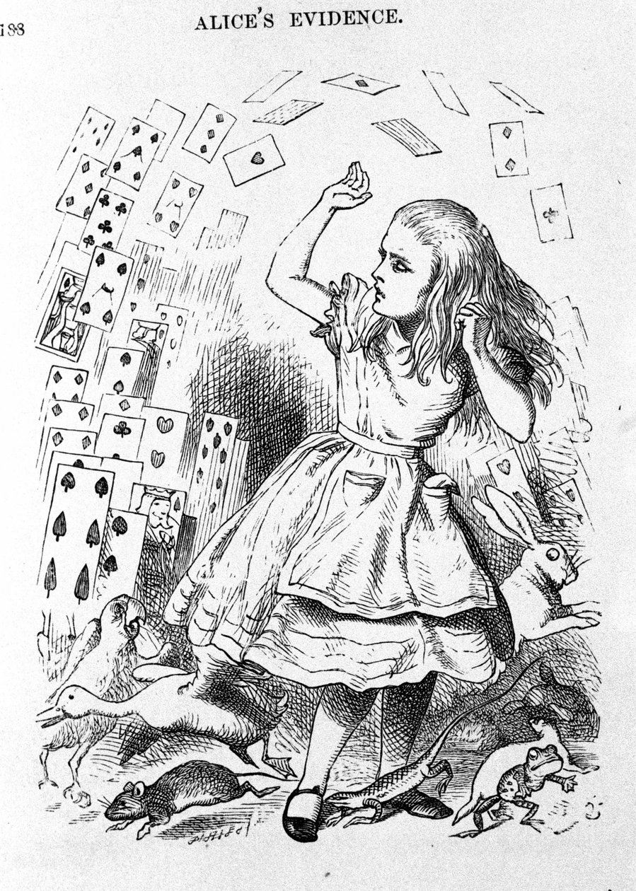 Kortene der skal spilles - i "The Nursery" "Alice