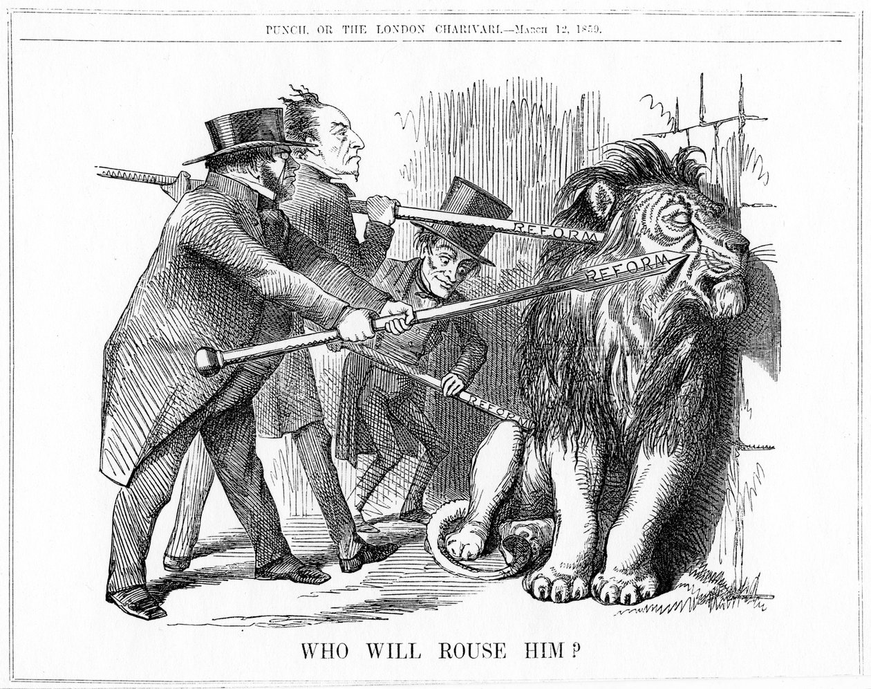 Hvem vil vække ham? 1859 af John Tenniel
