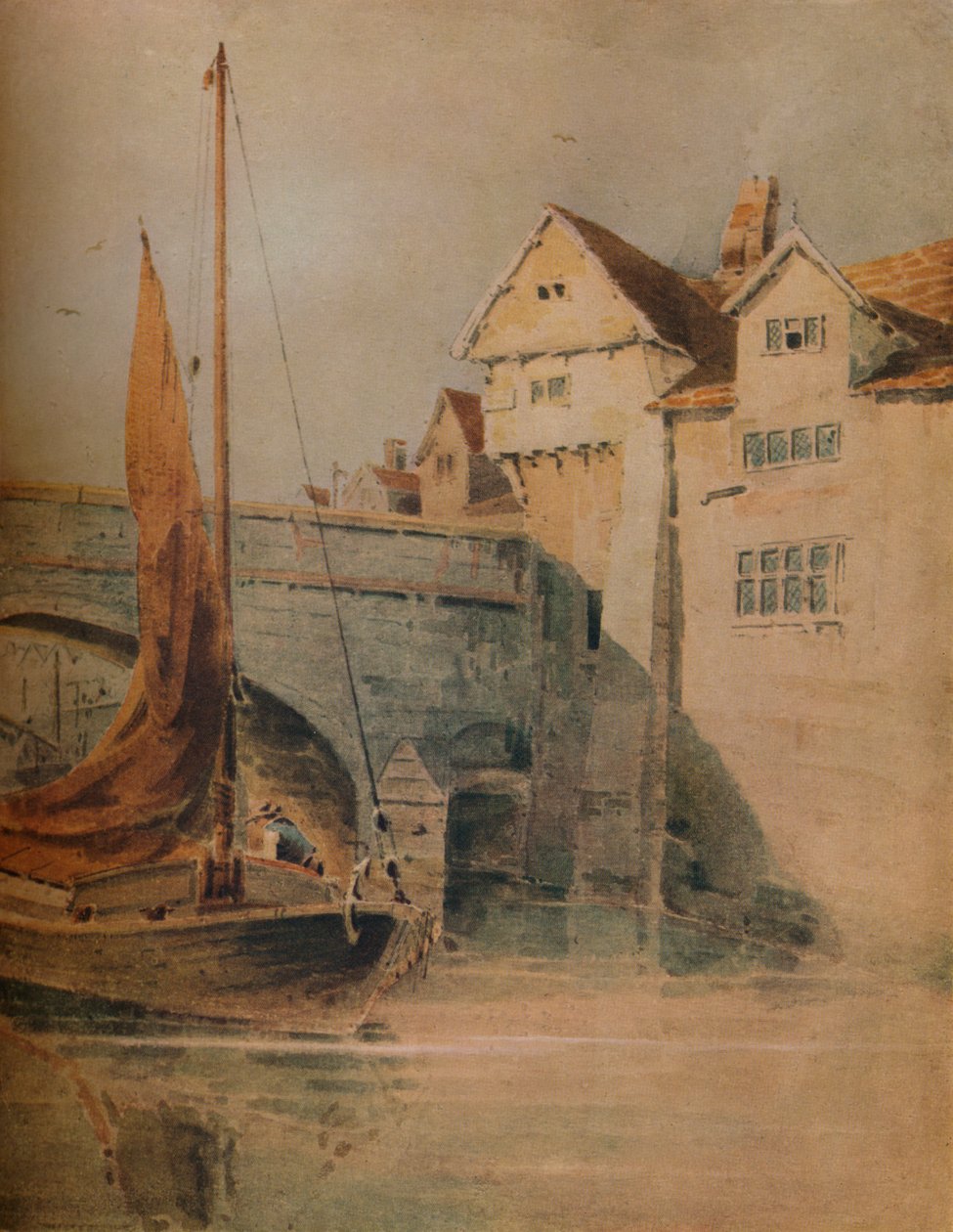 Fye Bridge, Norwich, c1835, 1938 af John Thirtle