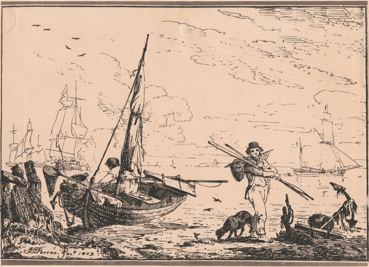 Havnescene af John Thomas Serres