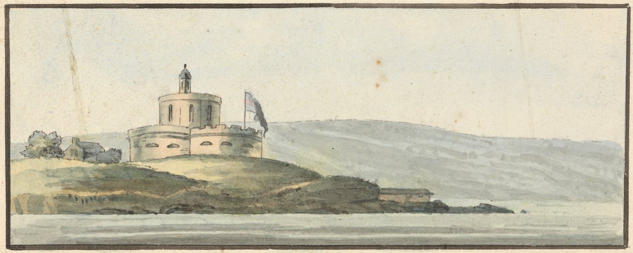 St. Mawes Castle, Falmouth, East South East af John Thomas Serres