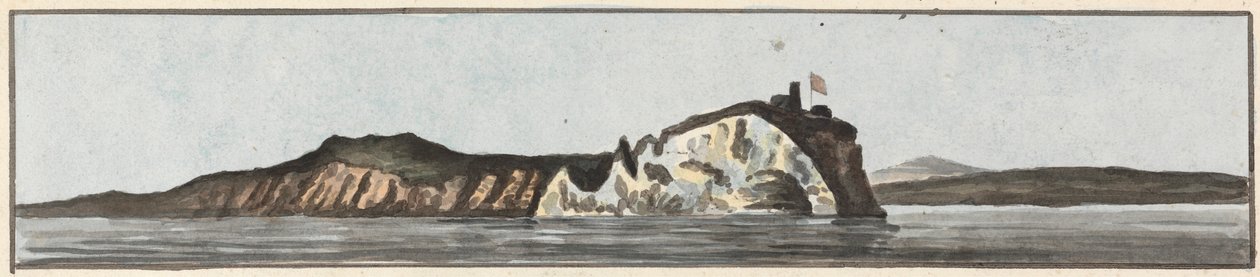 The Needles Bearing East (en af fem tegninger på en montering) af John Thomas Serres