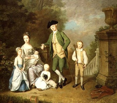 Portræt af familien Wallace (olie på lærred) af John Thomas Seton
