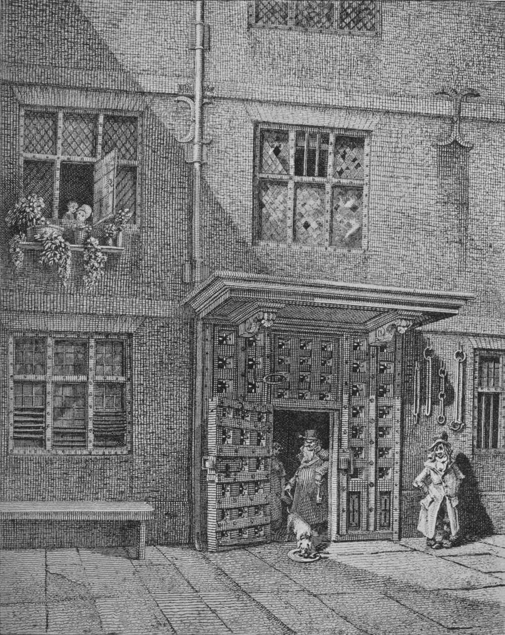 Indvendigt billede af Poultry Compter, City of London, 1813 1911 af John Thomas Smith