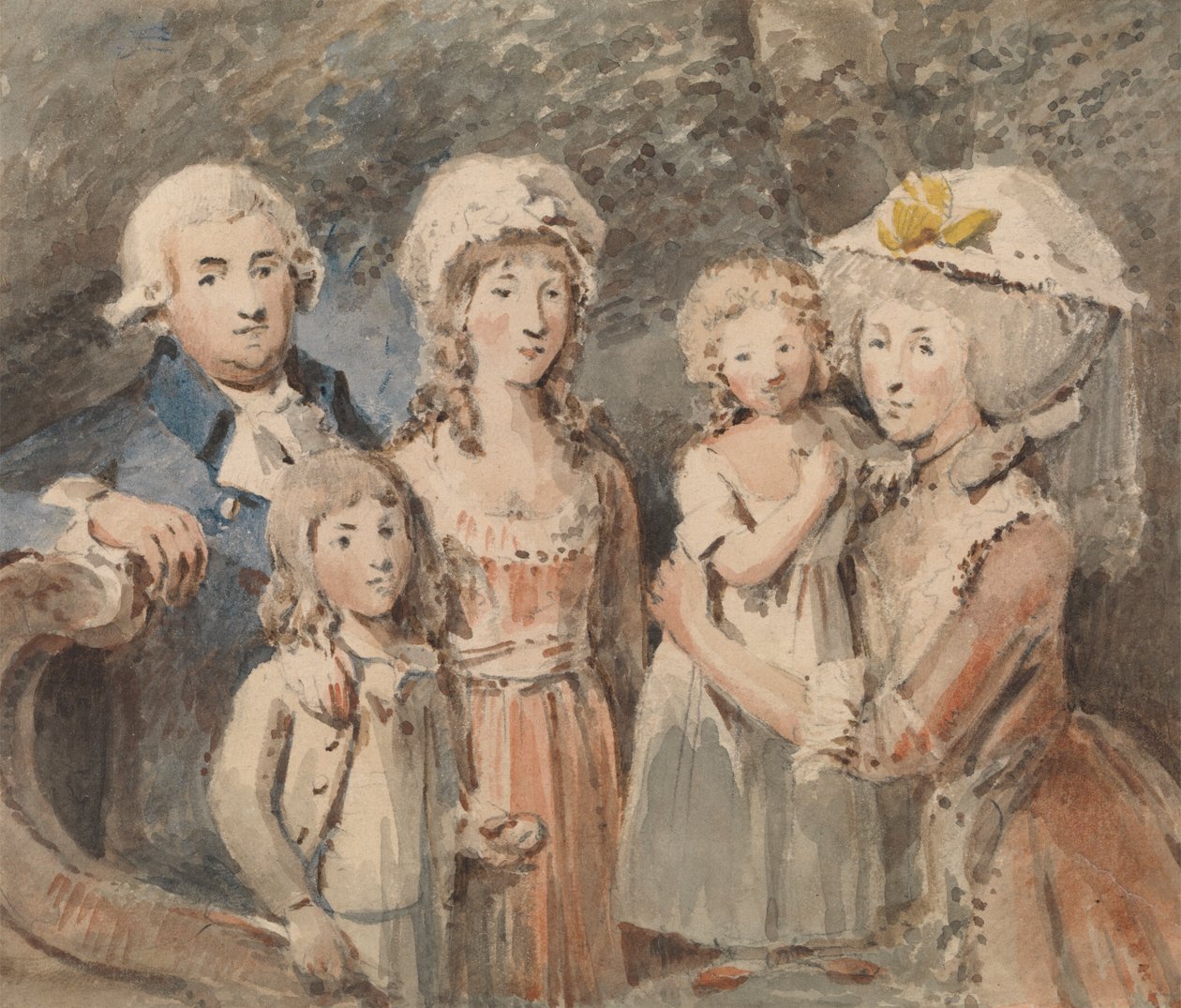 James Boswell og hans familie af John Thomas Smith