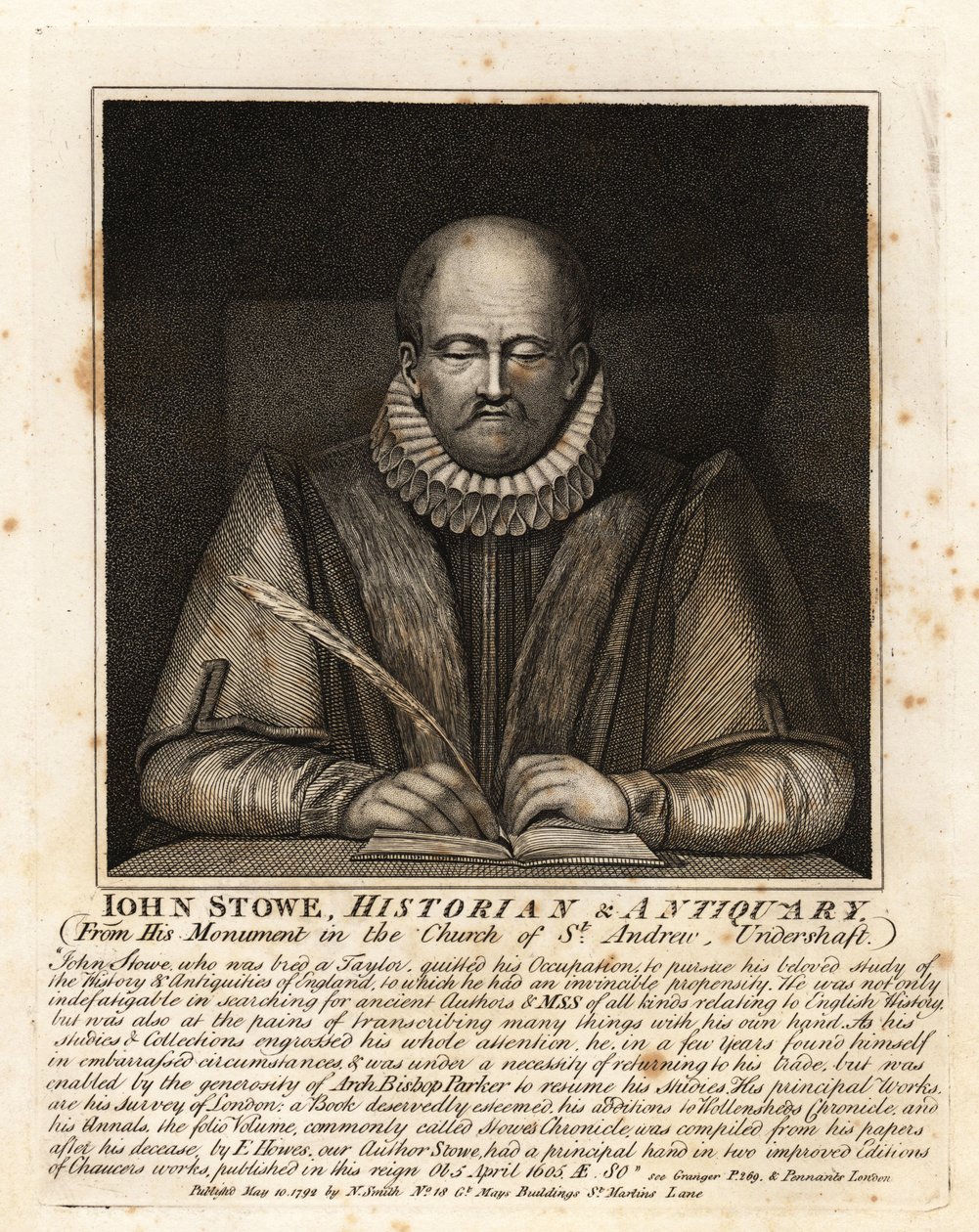 John Stowe, historiker og antikvar af John Thomas Smith