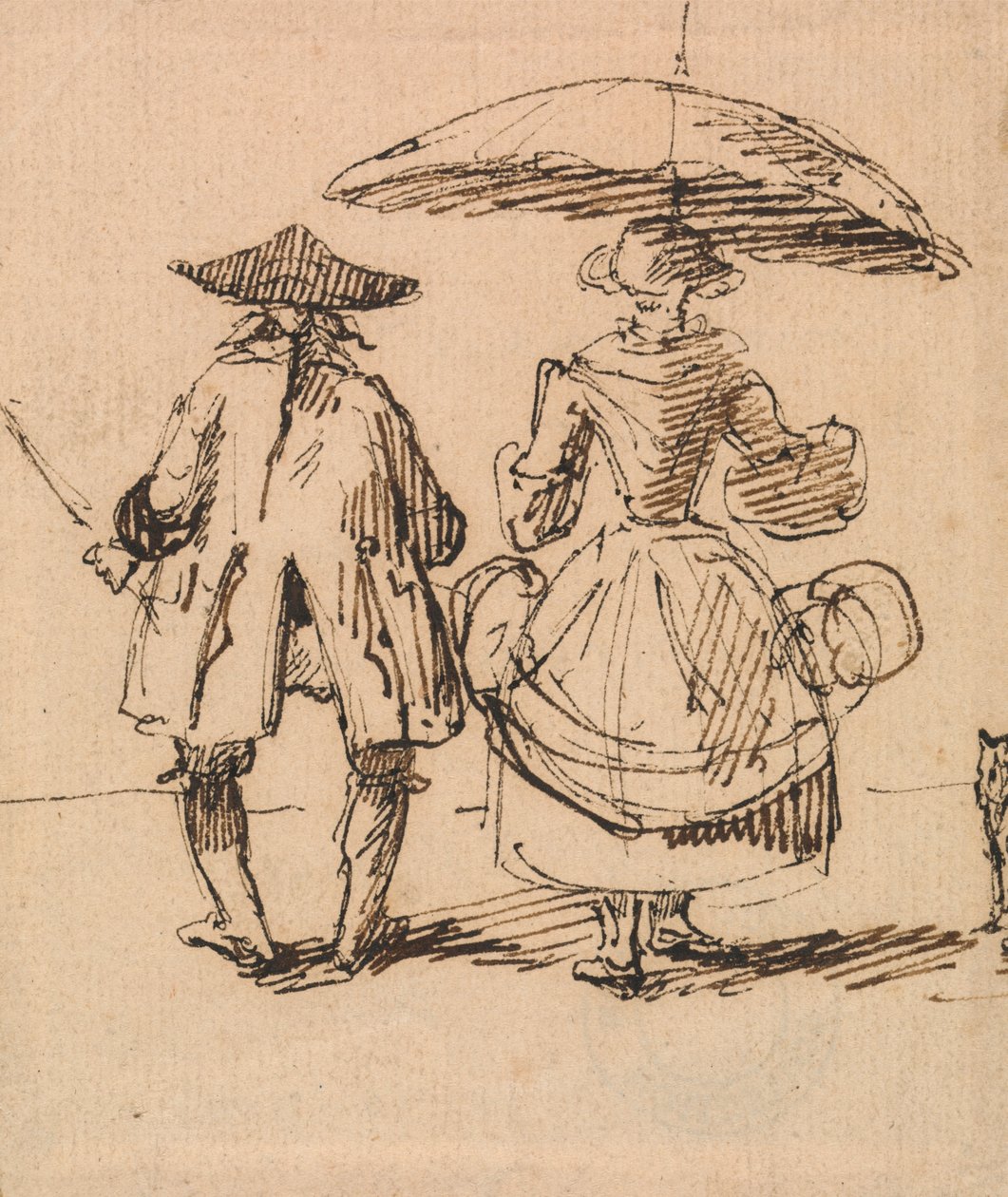 Joseph Nollekens R.A. og fru Nollekens: Kompasserne og kaliberparret side om side af John Thomas Smith