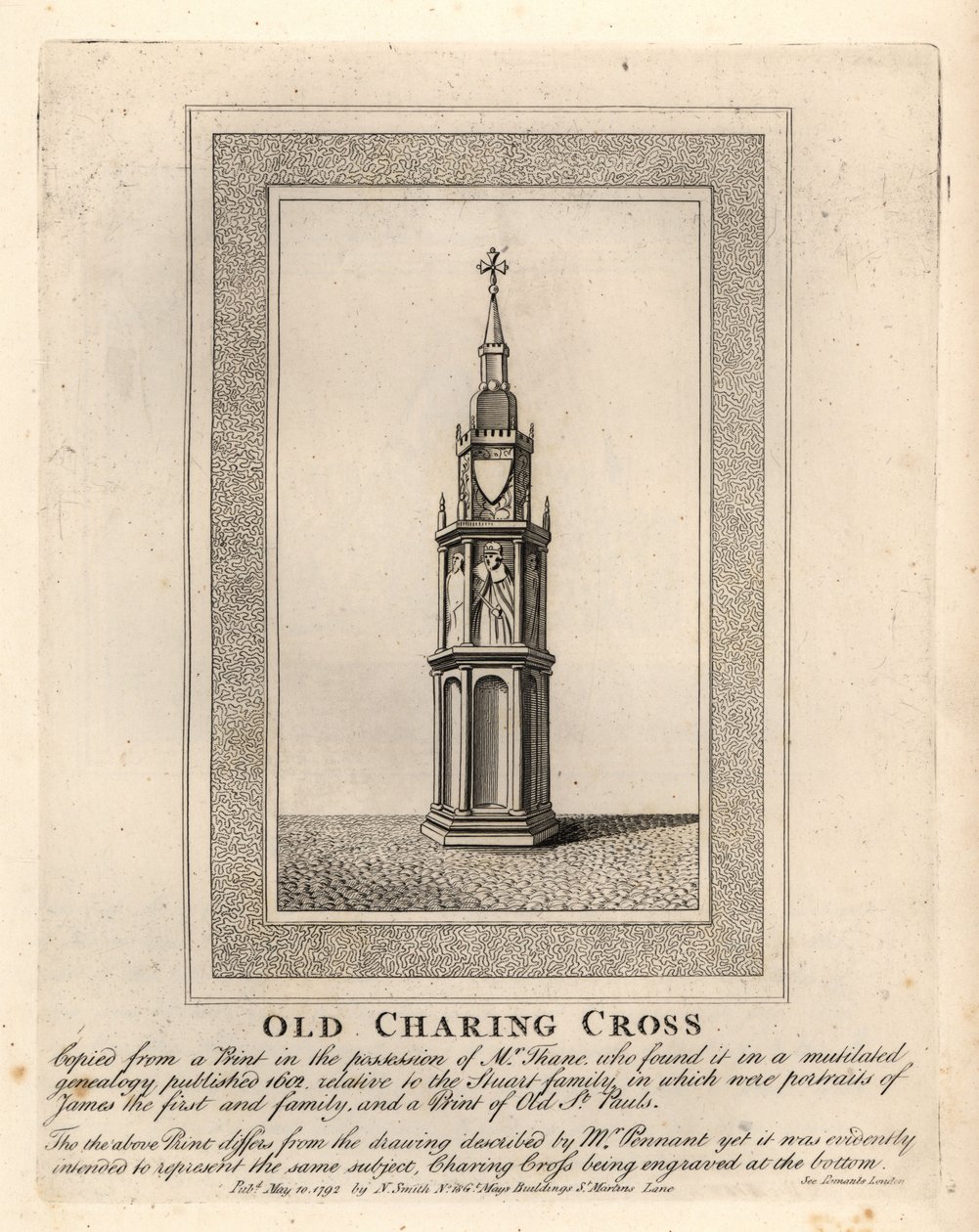 Old Charing Cross, et af 12 middelalderlige Eleanor-kors, opført i 1290