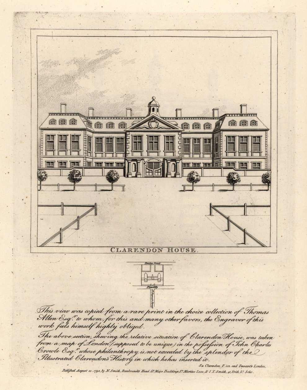 Udsigt over Clarendon House fra St James