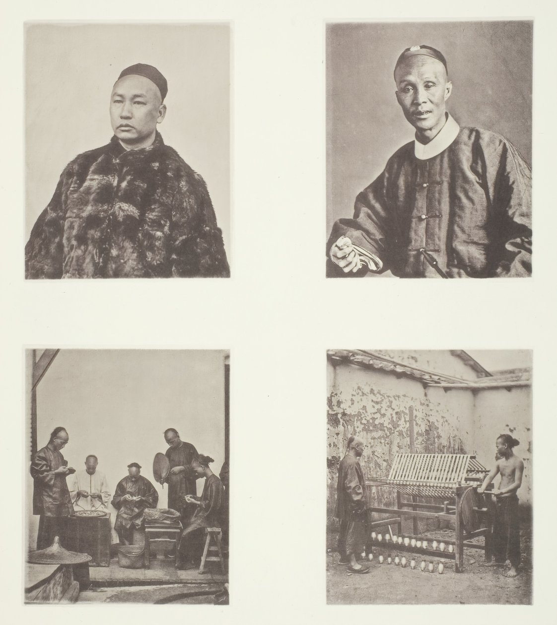 A Cantonese Gentleman, A Cantonese Gentleman, Schroffing Dollars, Reeling Silk, ca. 1868. af John Thomson