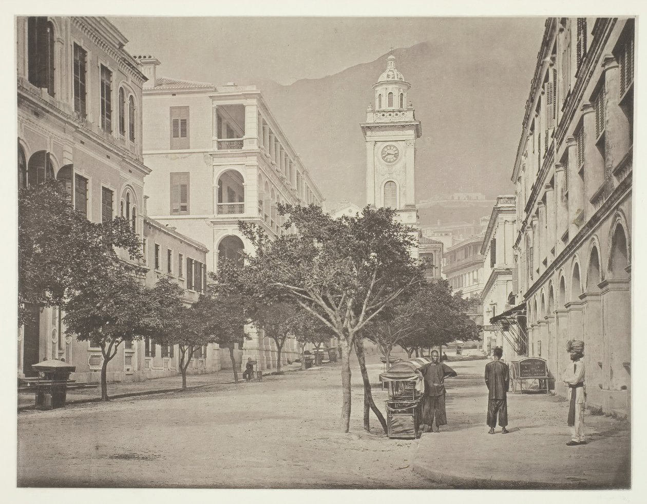 Klokketårnet, Hong-Kong, ca. 1868. af John Thomson