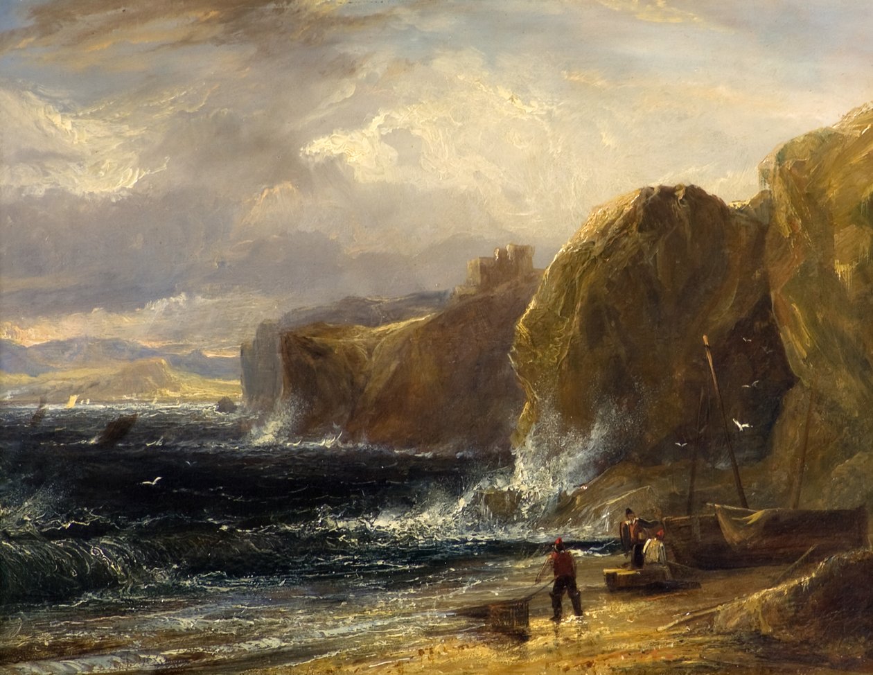 St Andrews Bay, Fife, ca. 1820-30 (olie om bord) af John Thomson of Duddingston