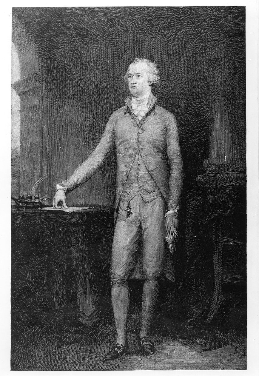 Alexander Hamilton, efter maleriet af 1792 af John Trumbull