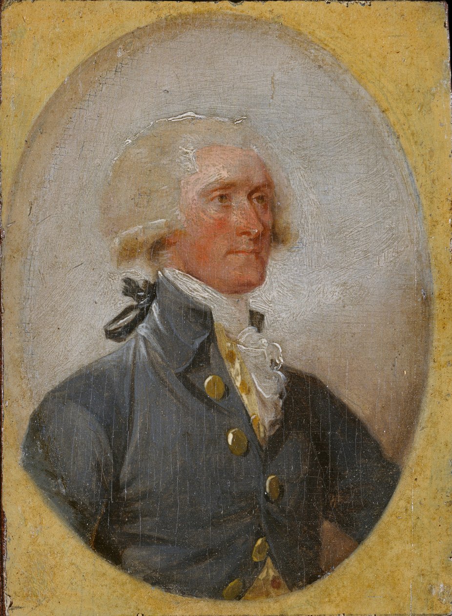 Miniatureportræt af Thomas Jefferson i en alder af 33 år af John Trumbull