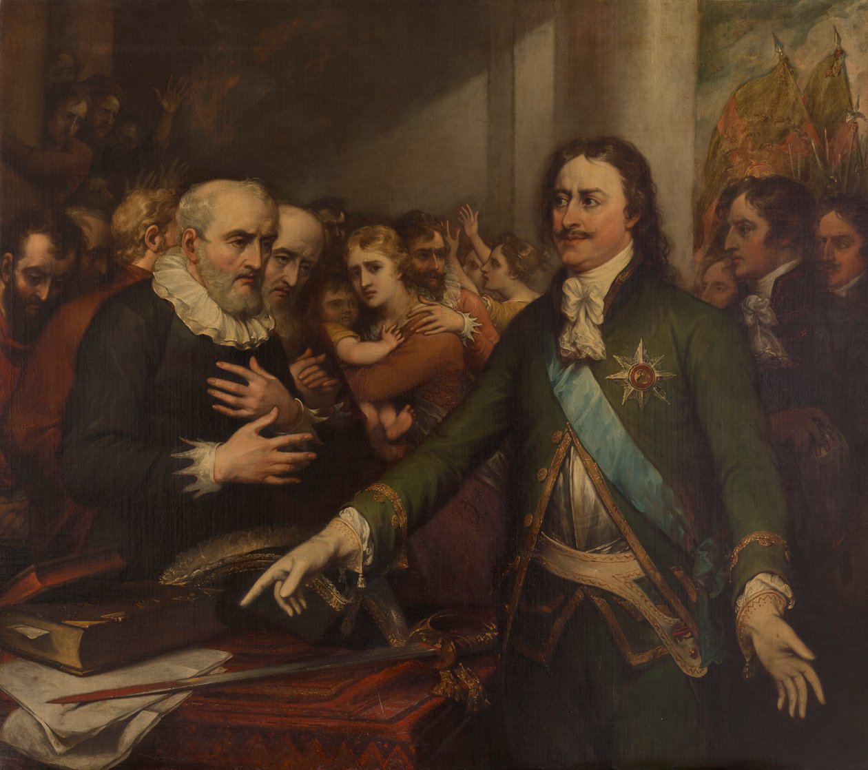 Peter den Store ved erobringen af Narva, 1704 af John Trumbull