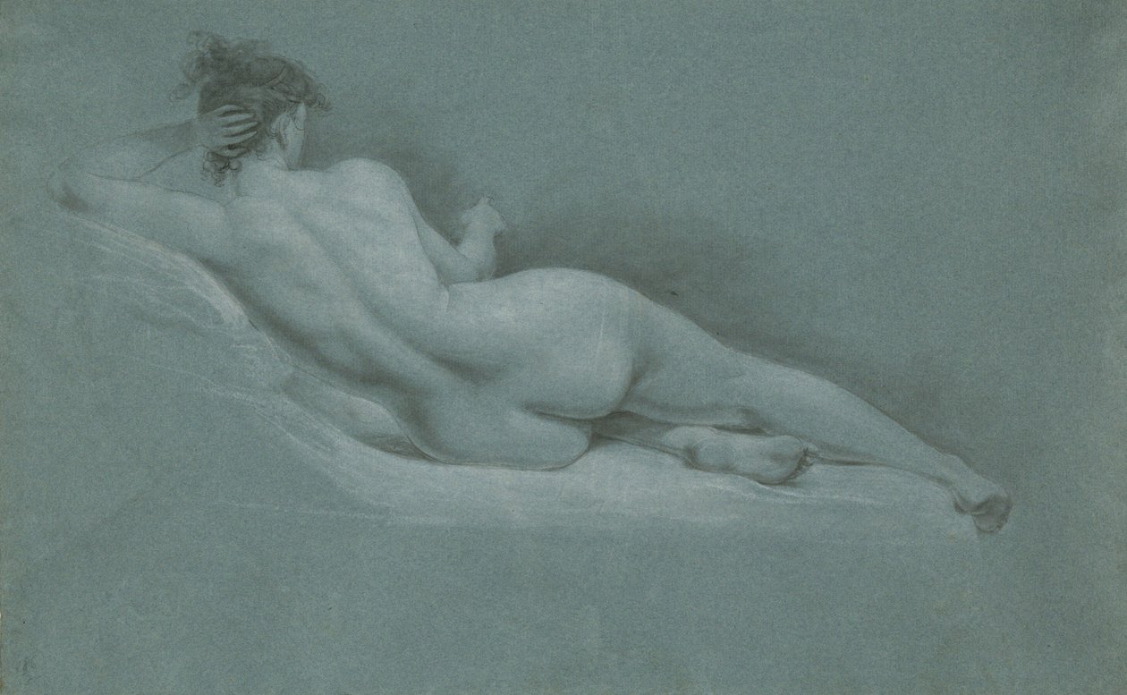 Liggende nøgenmodel, set bagfra af John Trumbull