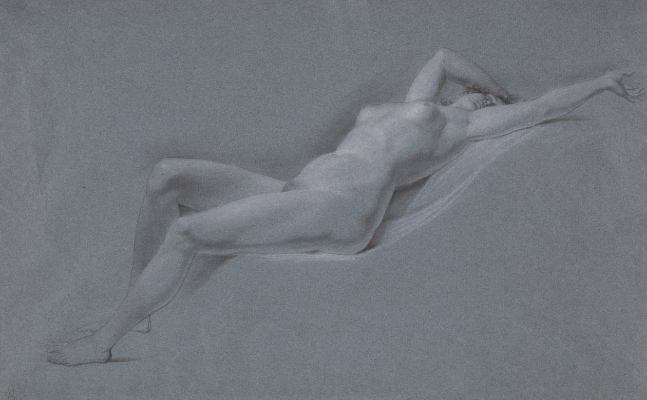 Liggende nøgenmodel, set forfra af John Trumbull