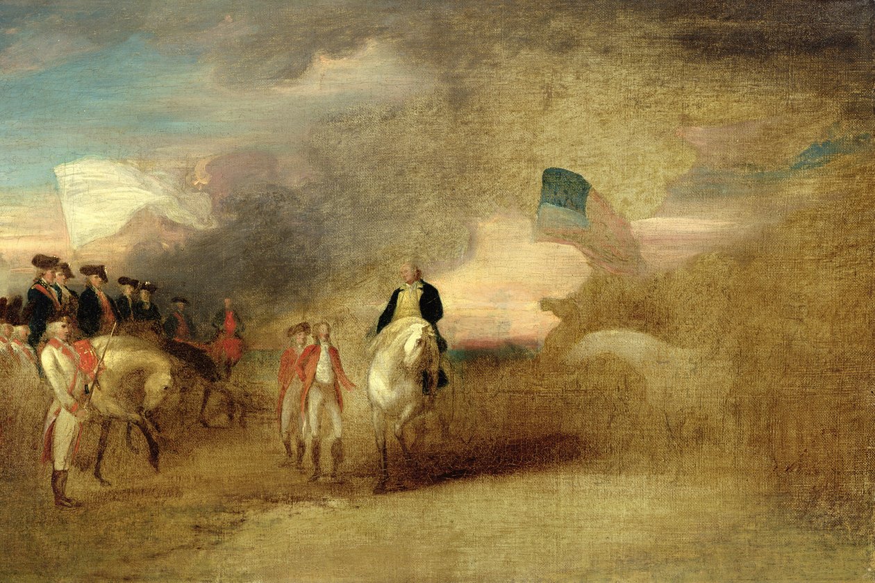 Overgivelse af Cornwallis i Yorktown, 1787 af John Trumbull