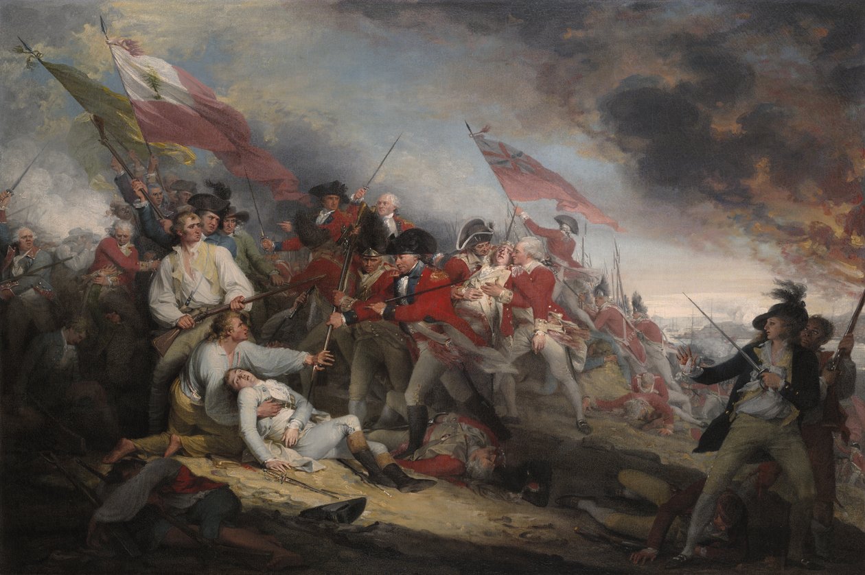 Slaget ved Bunkers Hill den 17. juni 1775 af John Trumbull