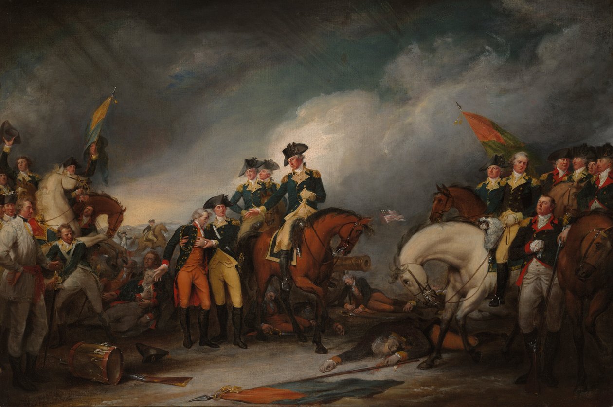 The Capture of the Hessians i Trenton, 26. december 1776 af John Trumbull