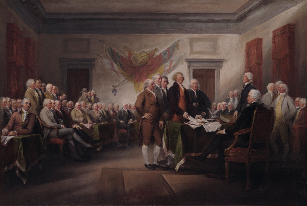 Uafhængighedserklæringen, 4. juli 1776 af John Trumbull