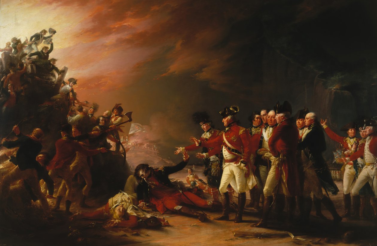 Sortien lavet af Garnisonen i Gibraltar, 1789. af John Trumbull