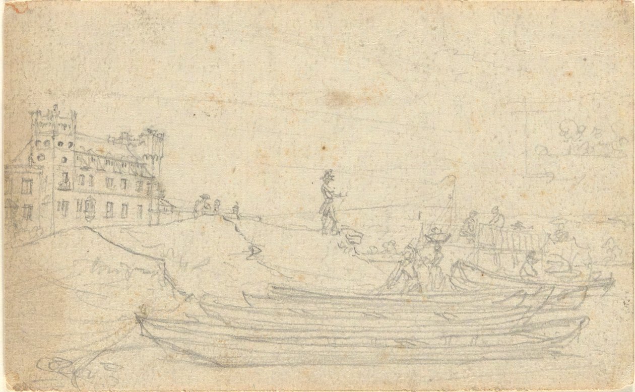 Uden titel, fra folio: Skitser i Frankrig og Tyskland, et af 22 ark i Folio B af John Trumbull