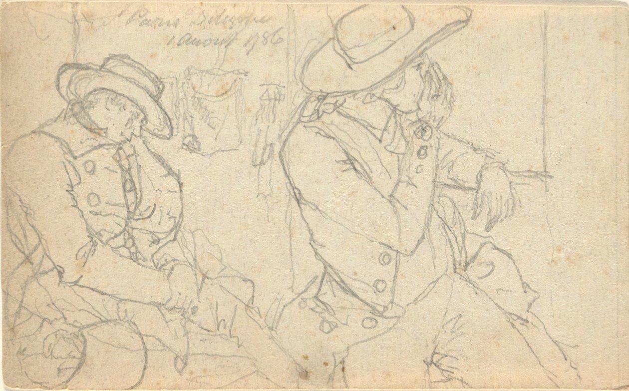 Uden titel, fra folio: Skitser i Frankrig og Tyskland, et af 22 ark i Folio B af John Trumbull