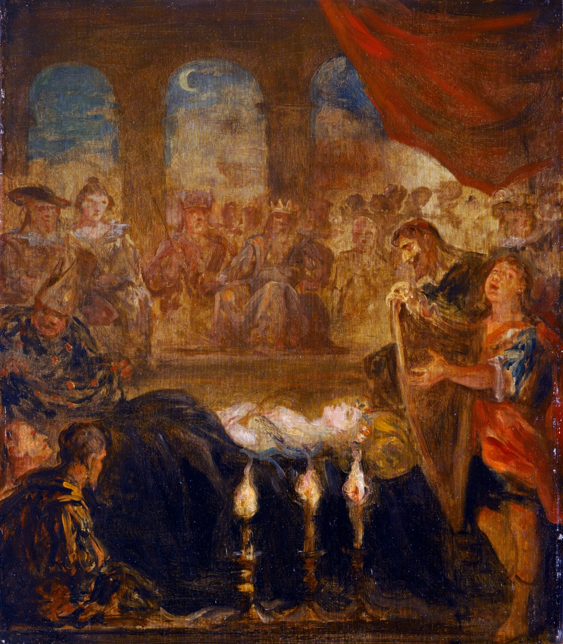 Don Quixote og pigen på Bier (olie på lærred) af John Vanderbank