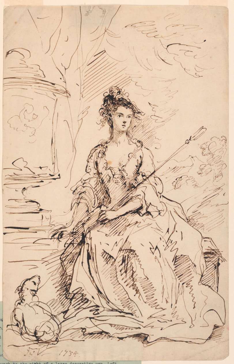Portræt af en dame (Peg Woffington?) som en hyrdinde af John Vanderbank