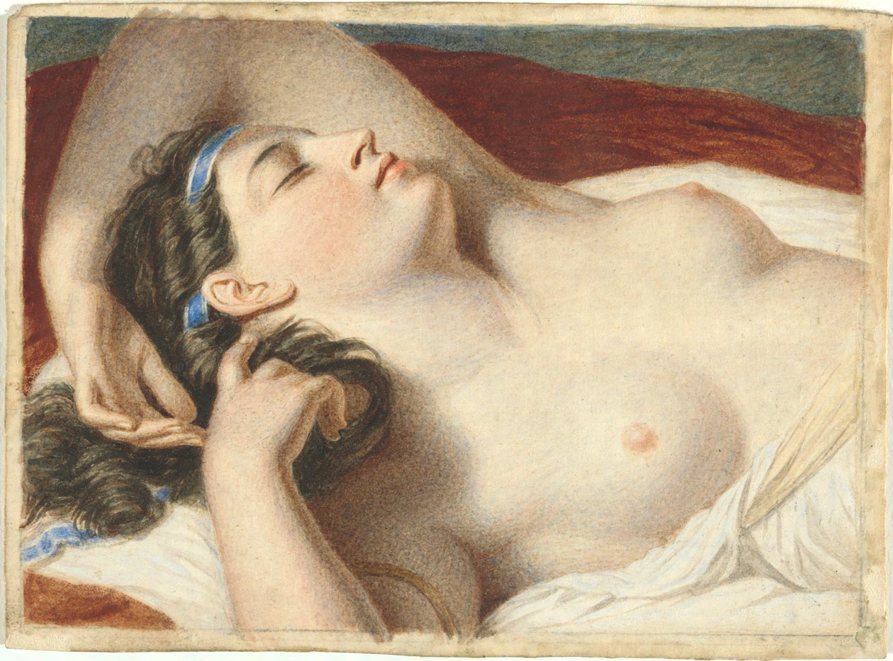 Studie for Ariadne Sovende på øen Naxos af John Vanderlyn