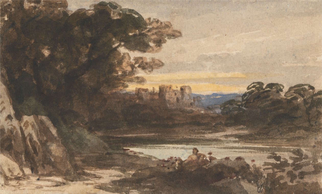 Barnard Castle, County Durham af John Varley