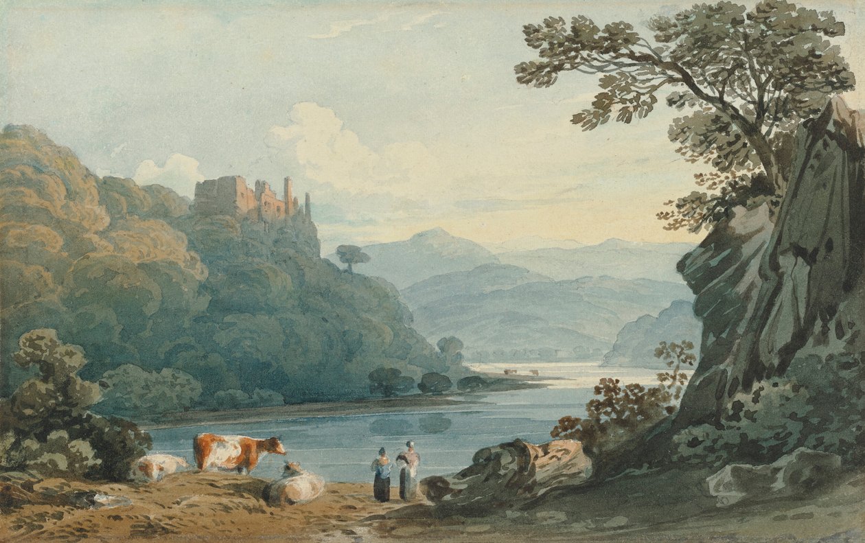 Berry Pomeroy Castle, Devon af John Varley