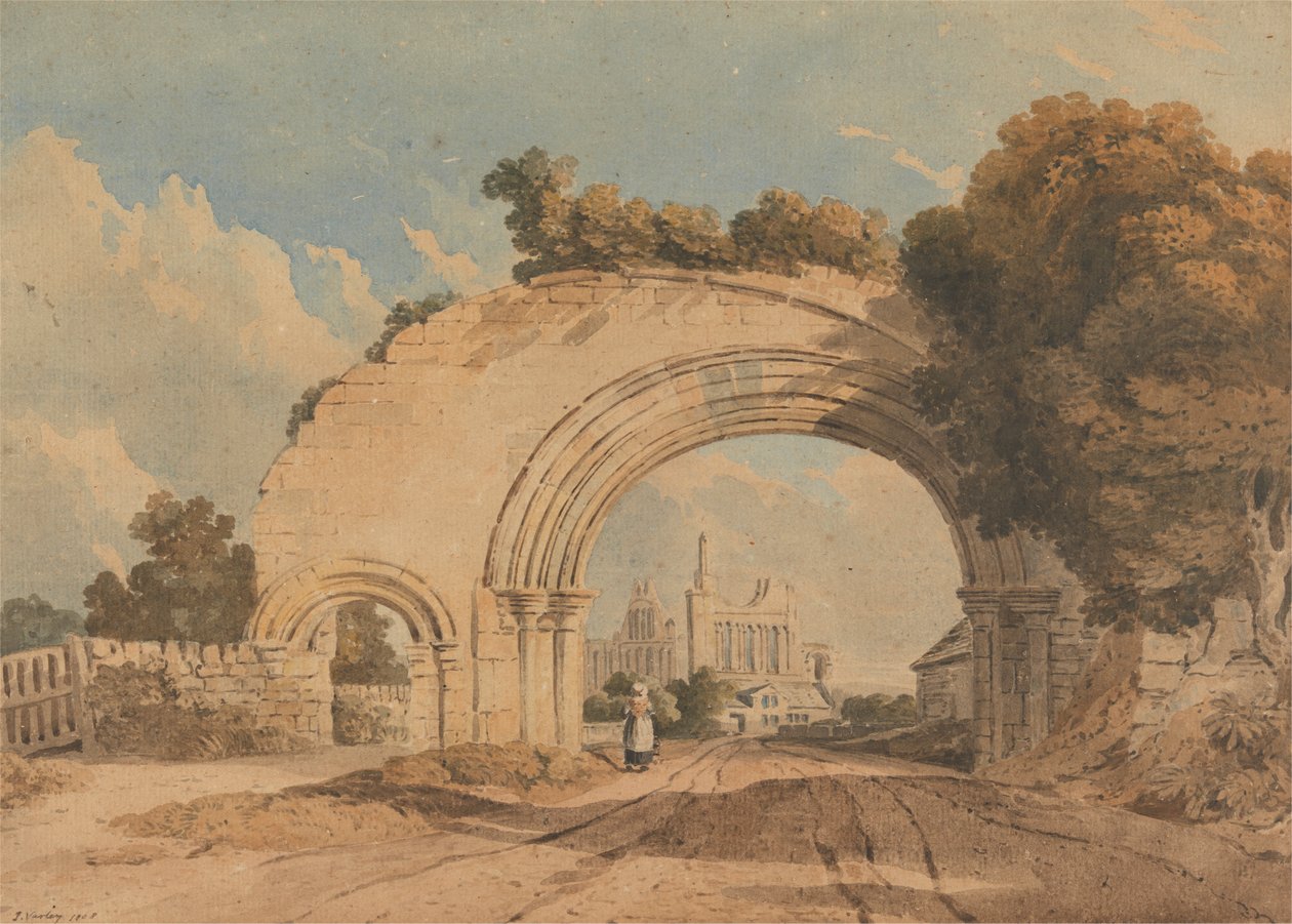 Byland Abbey, Yorkshire af John Varley