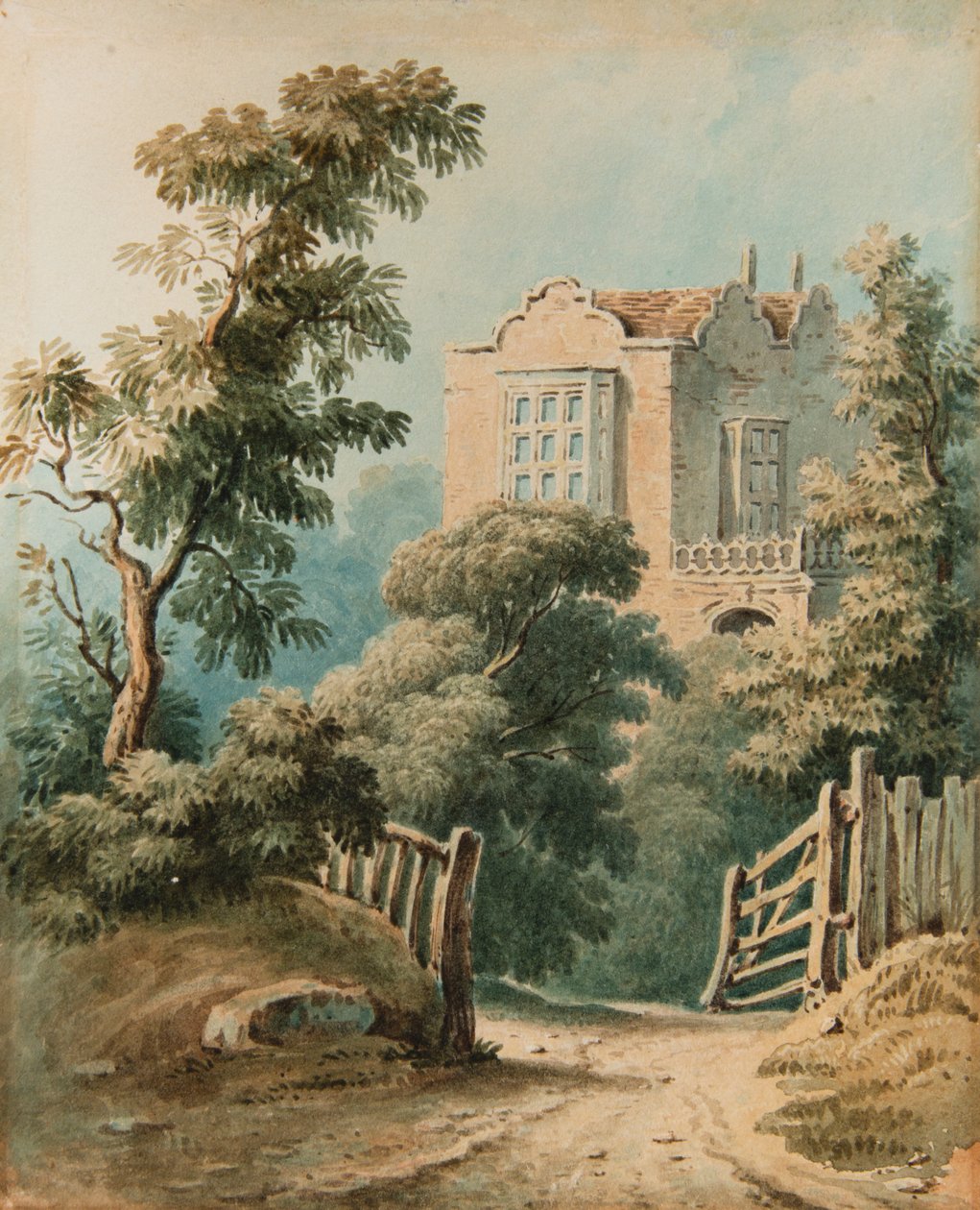 Holland House, Kensington (akvarel) af John Varley