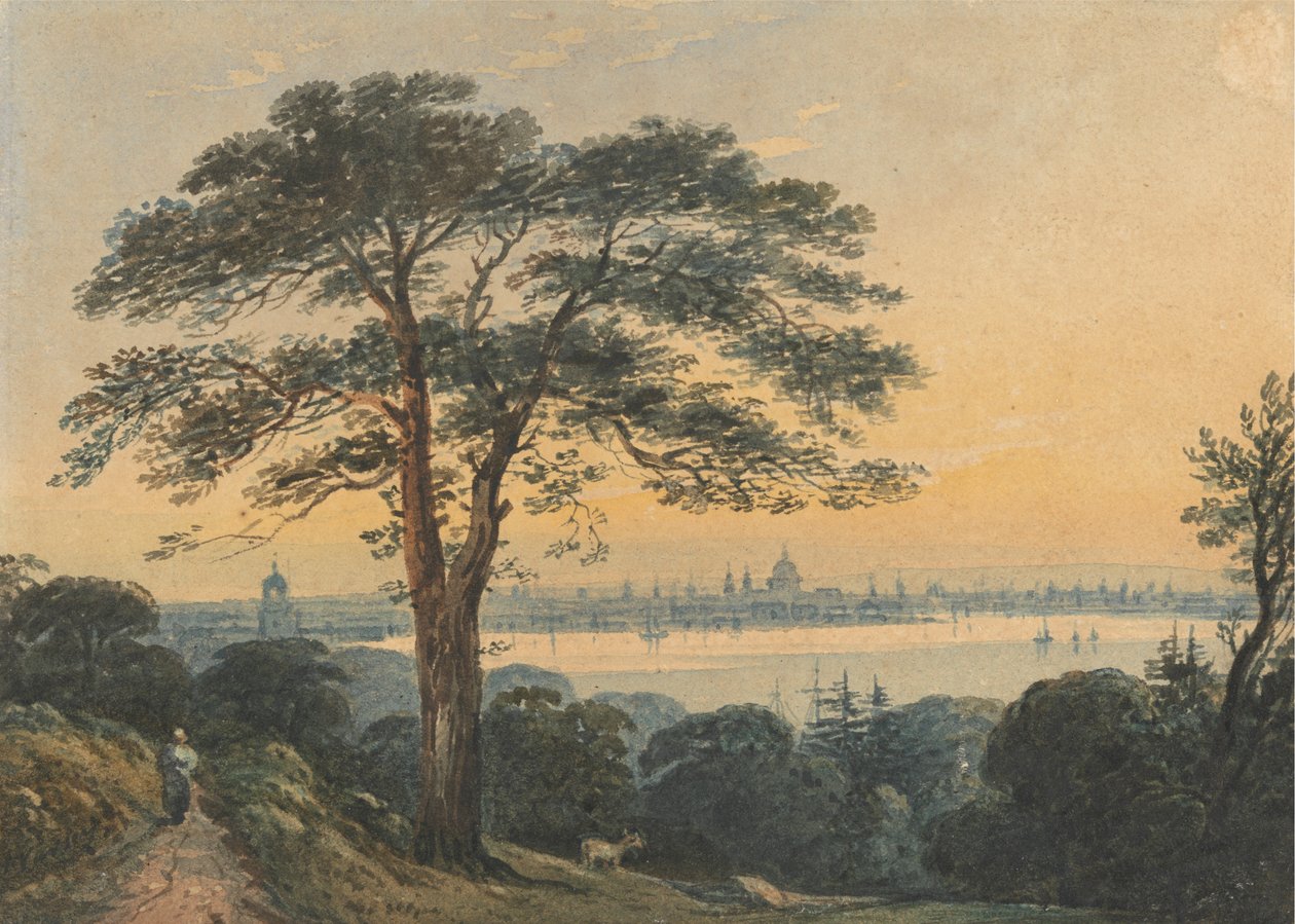 London fra Themsen af John Varley
