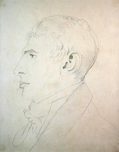 Portræt af Wilson Lowry (blyant på papir) (se også 266301) af John Varley