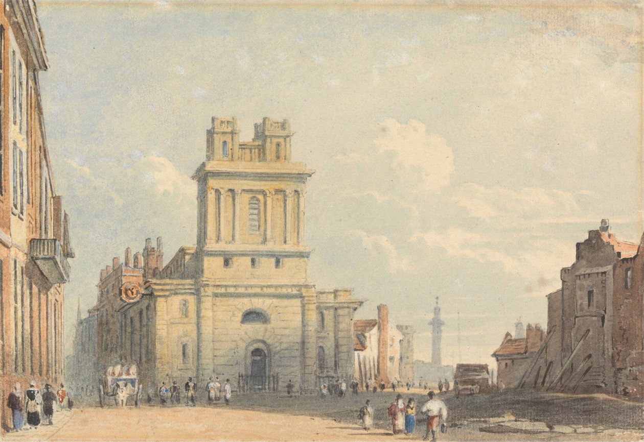 Udsigt over New Street, nær London Bridge af John Varley