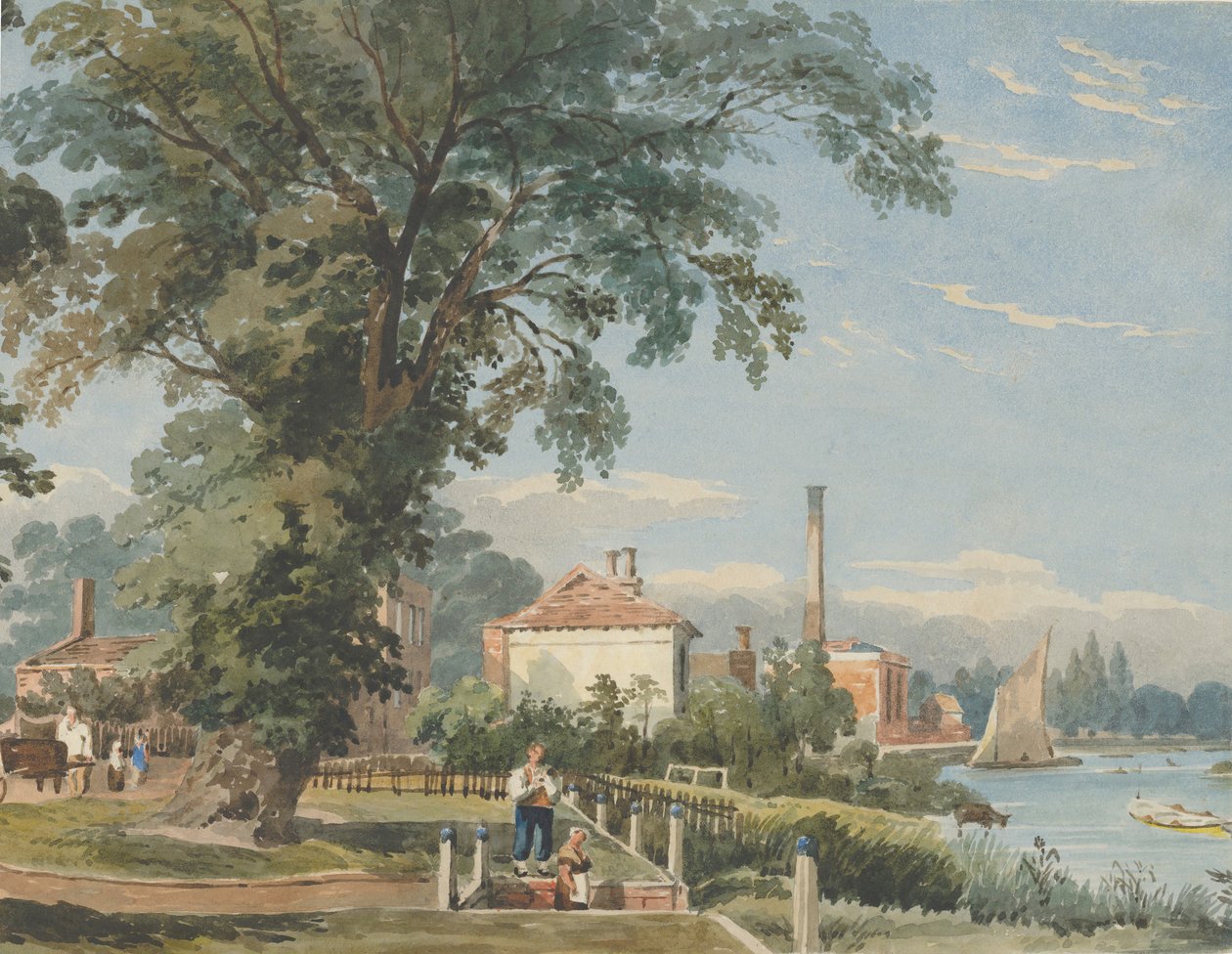 På Themsen ved Hammersmith, ca. 1836. af John Varley I