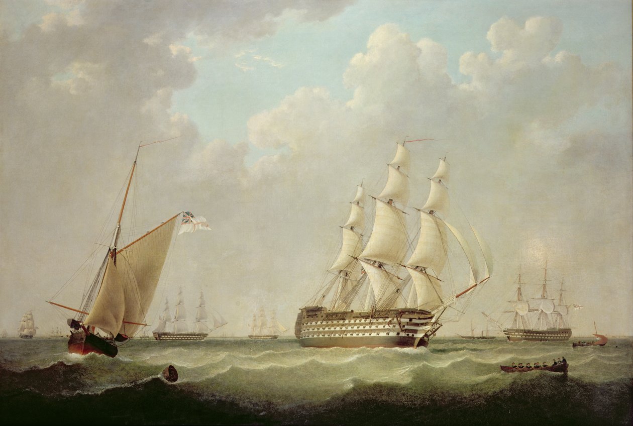 H.M.S. Britannia, 1847 (op) af John Ward of Hull