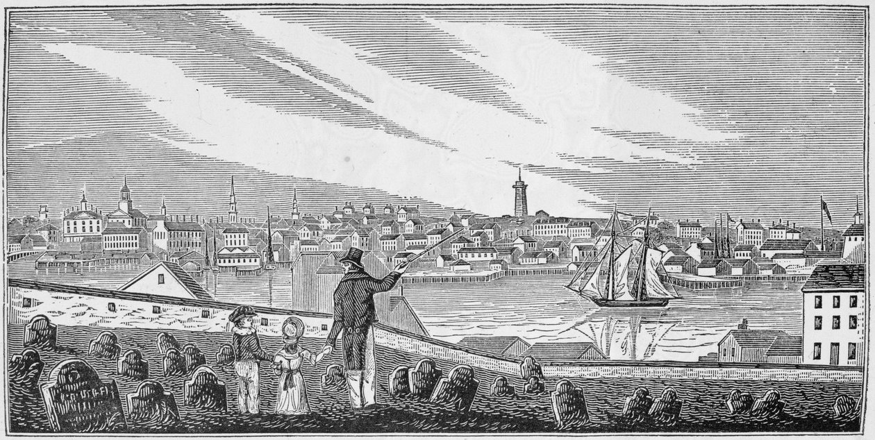 Sydlig udsigt over Charlestown, fra 