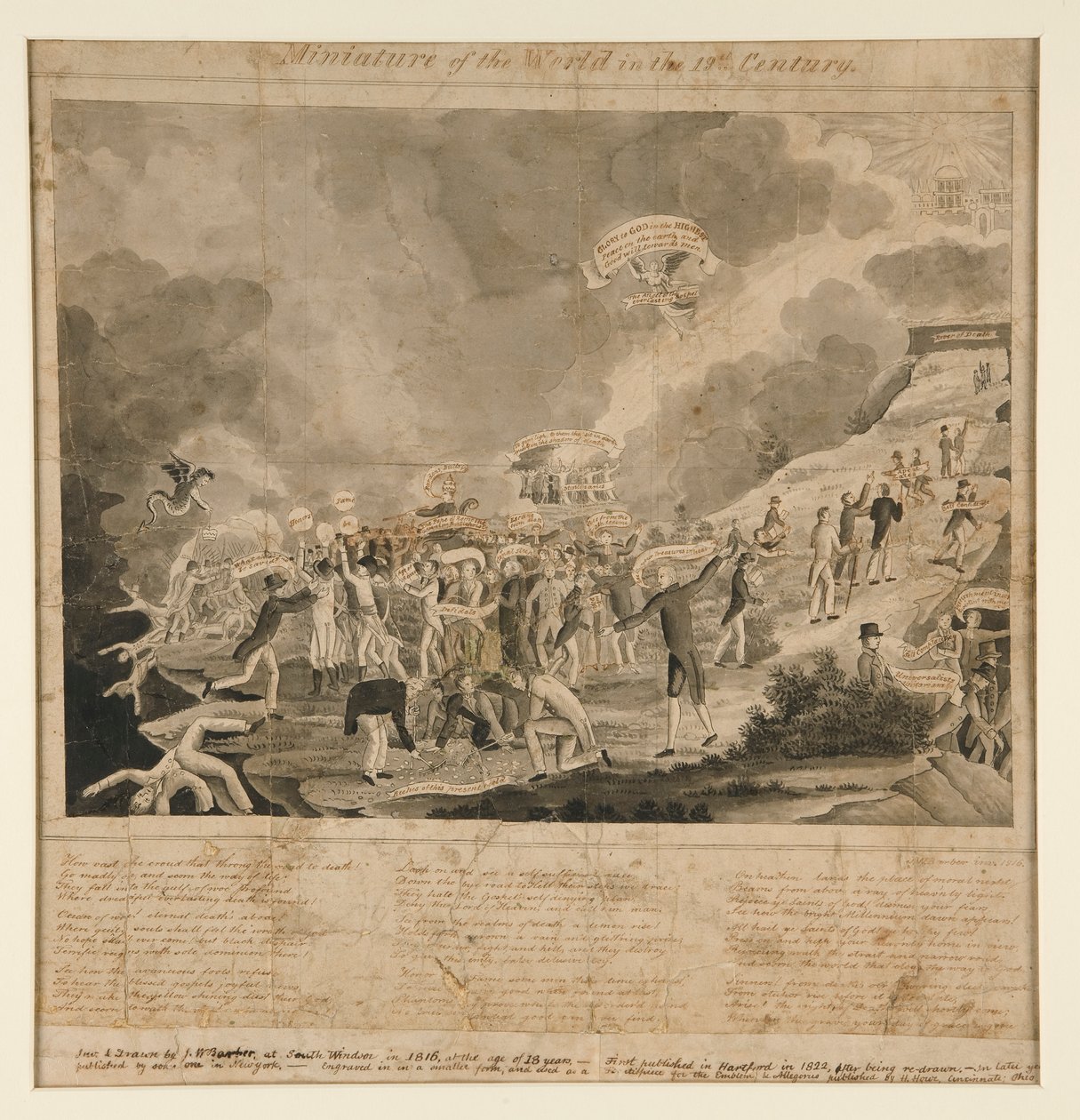 Undersøgelse for A Miniature of the World i det 19. århundrede af John Warner Barber