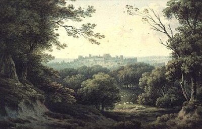 En fjern udsigt over Windsor Castle af John Warwick Smith
