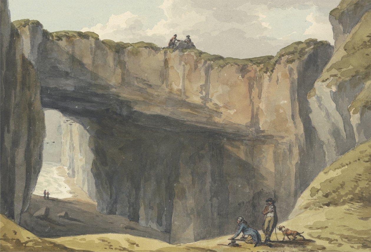 Castle Point (akvarel på papir) af John Warwick Smith