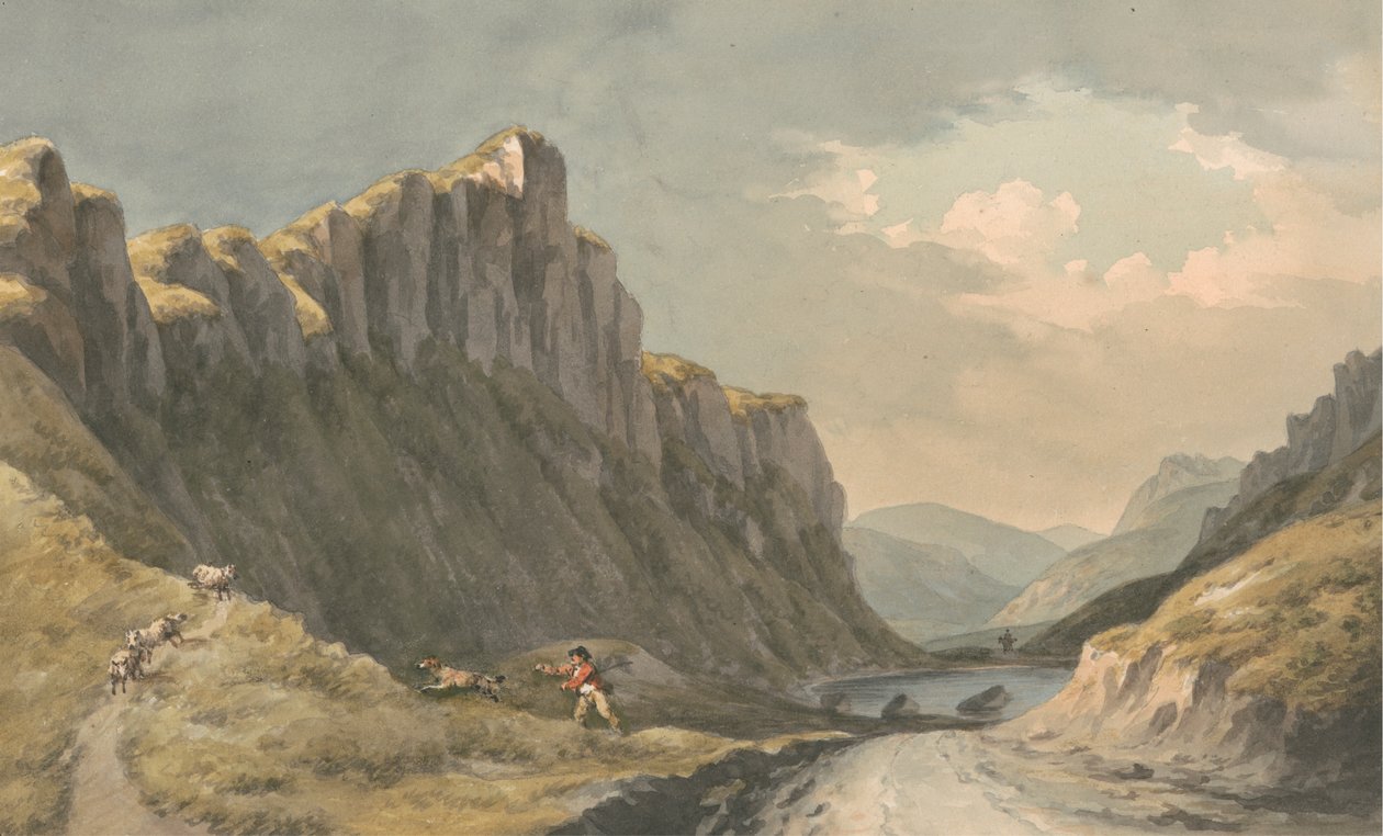 Craig y Ladron - The Thieves Precipice af John Warwick Smith