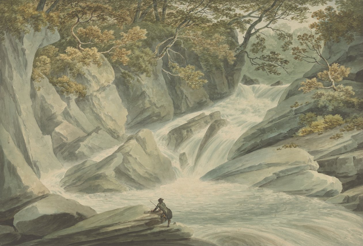 Hafod: Øvre del af kaskaden af John Warwick Smith